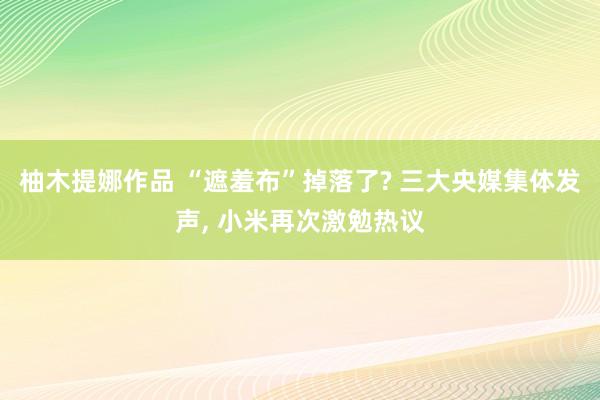 柚木提娜作品 “遮羞布”掉落了? 三大央媒集体发声， 小米再次激勉热议